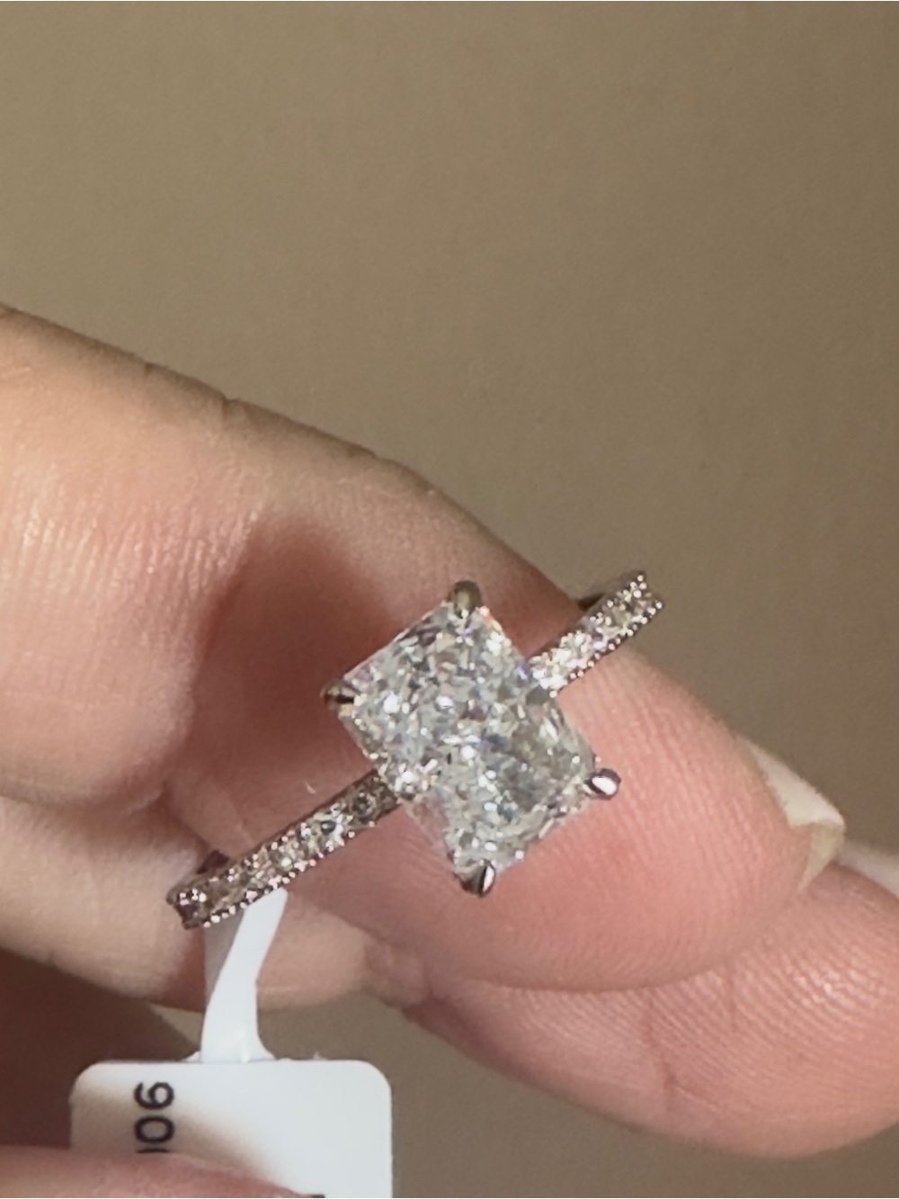 Radiant Cut CZ Ring